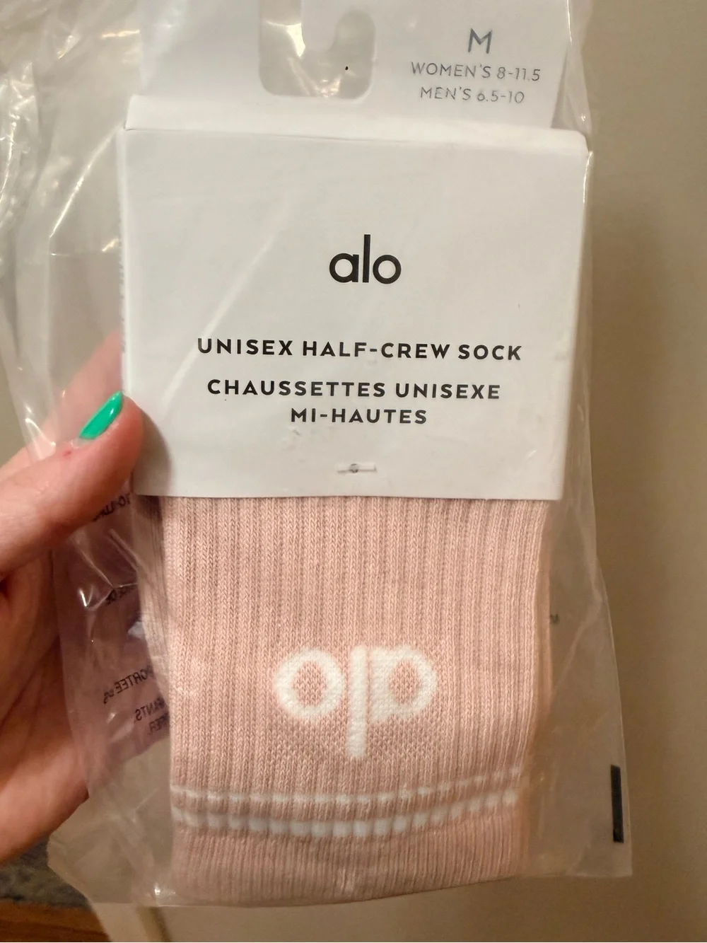 ALO Yoga - Unisex Half-Crew Sock - size M - brand new!